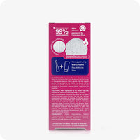 Side view image of Conceive Plus try me size fertility lubricant applicators 3×4g box on a white background. Pink box with white branding highlighting a clinical study results, clinical use, cautions, ingredients, and also a suggestion box to use it with multi-use tube.