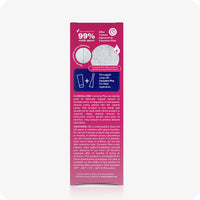 For Conceive Plus Try Me Size Fertility Lubricant Bundle, the image shows back panel of 30ml lubricant box, displaying clinical use instructions, cautionary notes, and a sperm viability comparison graphic. The design emphasizes Conceive Plus benefits and includes icons and a recommendation to use with pre-filled applicators, set on a pink background.